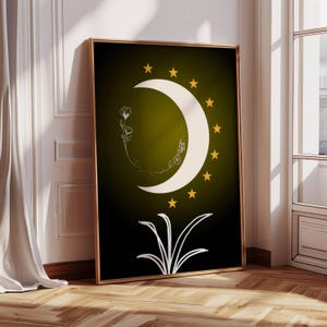Sun and Moon Digital Print Set of 2, Day and Night wall Print, Digital Download, digital Print.