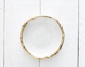 White Porcelain Branch Ring Bowl in 14k Gold // Add to your Faux Bois Home Goods Collection