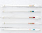 ONE Modern Hunter White, Gold, and a Pop of Color, Porcelain Arrow Wall Hanging // Wall Sculpture for the Modern Room