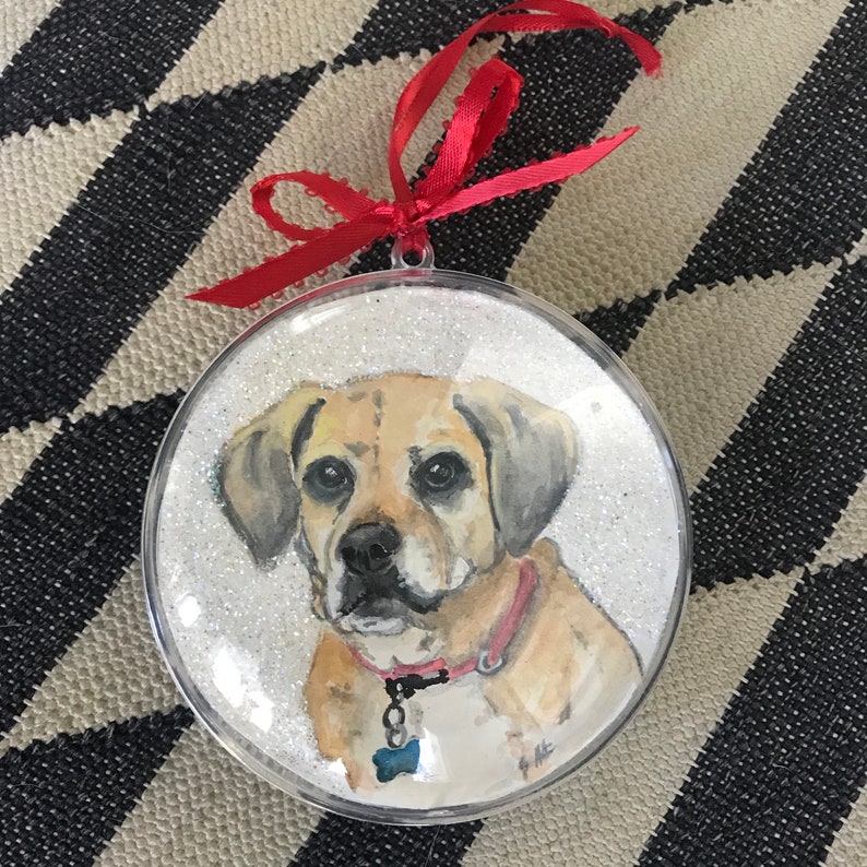 Custom Pet Portrait Holiday Ornaments Etsy UK