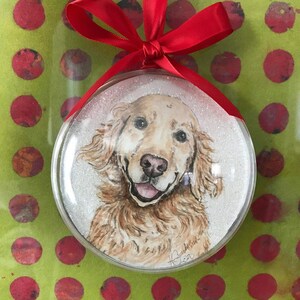 Aangepaste kerstversiering huisdierportret