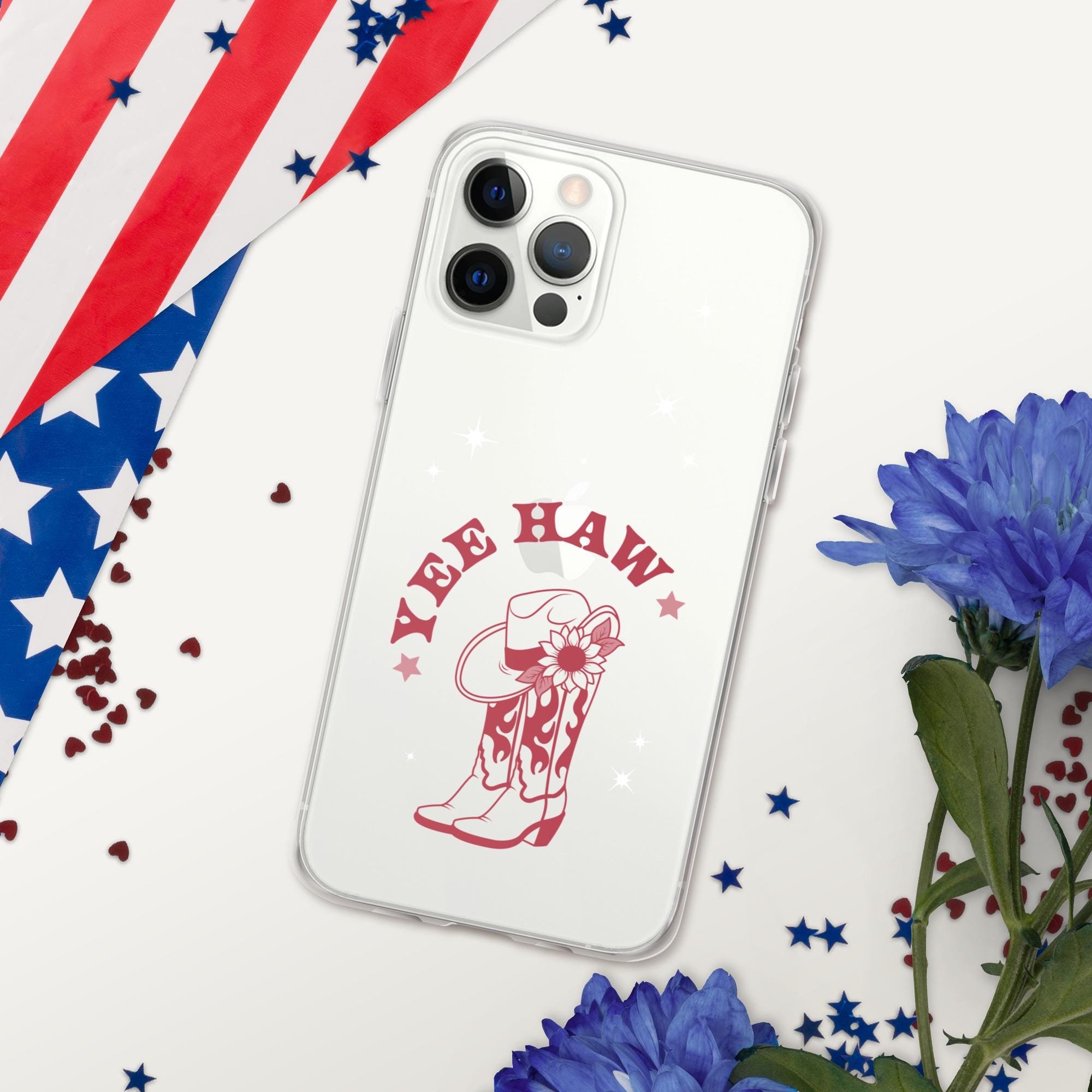クリアなカウボーイブーツ Yeehaw iPhoneケース – ウエスタンハット＆スパークルデザイン – キュートなカウガール美的カバー – カントリーガールギフト  iPhone 11 12 13 14 15 16 - Etsy 日本, image size:2000x2000