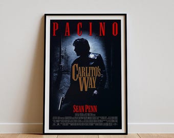 Carlito's Way Vintage Minimalist Movie Poster - Al Pacino