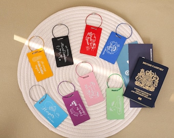 Personalized Metal Luggage Tag, Custom Engraved Travel Bag Tag, Name ID Tag for Suitcase, Gift for Travelers