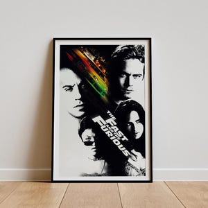 The Fast And The Furious Movie Poster, Classic Movie Wall Art, Vintage Art Print, Home Decor, Canvas Poster, Gift
