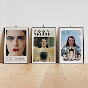 Poor Things Movie Poster, Classic Movie Wall Art, Vintage Art Print, Home Decor, Canvas Poster, Christmas Gift
