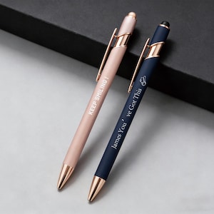Personalisierter Rosegold Stift, individuell gravierter Geschenkstift