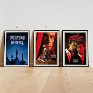 Interview with the Vampire Movie Poster, Classic Movie Wall Art, Vintage Art Print, Home Decor, Canvas Poster, Gift