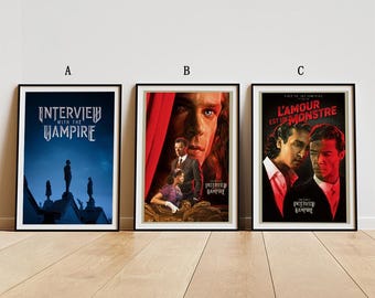 Interview with the Vampire Movie Poster, Classic Movie Wall Art, Vintage Art Print, Home Decor, Canvas Poster, Gift