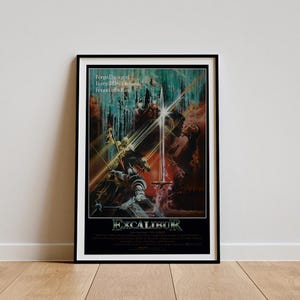 Excalibur (1981) Movie Poster, Classic Movie Wall Art, Vintage Art Print, Home Decor, Canvas Poster, Gift