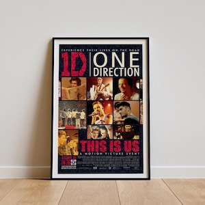One Direction This Is Us Movie Poster, Classic Movie Wall Art, Vintage Art Print, Home Decor, Canvas Poster, Gift