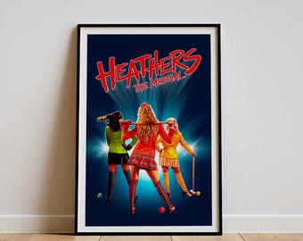 Heathers The Musical Movie Poster, Classic Movie Wall Art, Vintage Art Print, Home Decor, Canvas Poster, Christmas Gift