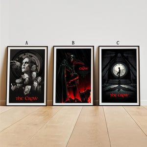 The Crow (1994) Movie Poster, Classic Movie Wall Art, Vintage Art Print, Home Decor, Canvas Poster, Gift