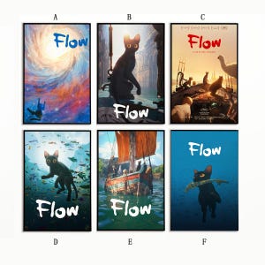 Flow Movie Poster, Classic Movie Wall Art, Vintage Art Print, Home Decor, Canvas Poster, Gift