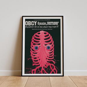 Poster del film polacco Alien (1979), stampa artistica da parete di film classici, stampa d'arte vintage, arredamento per la casa, poster su tela, regalo