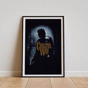 Carlito&#39;s Way Movie Poster, Classic Movie Wall Art, Vintage Art Print, Home Decor, Canvas Poster, Gift