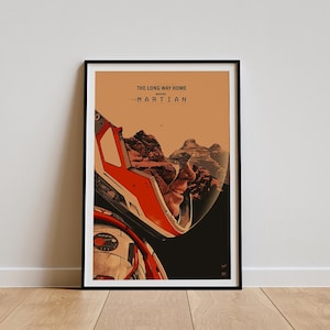 The Martian Movie Poster, Classic Movie Wall Art, Vintage Art Print, Home Decor, Canvas Poster, Christmas Gift