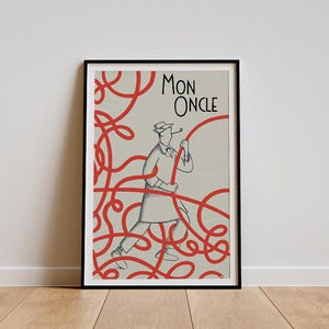 Mon Oncle (1958) Movie Poster, Classic Movie Wall Art, Vintage Art Print, Home Decor, Canvas Poster, Gift