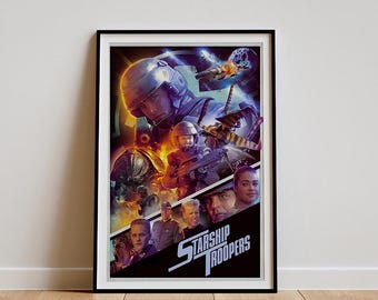 Starship Troopers (1997) Movie Poster, Classic Movie Wall Art, Vintage Art Print, Home Decor, Canvas Poster, Christmas Gift