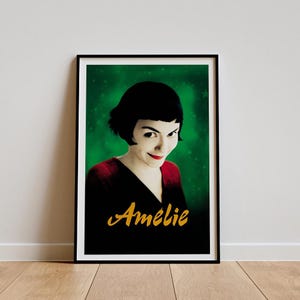 Amelie Movie Poster, Classic Movie Wall Art, Vintage Art Print, Home Decor, Canvas Poster, Gift