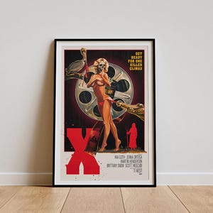 X Movie Poster, Classic Movie Wall Art, Vintage Art Print, Home Decor, Canvas Poster, Gift