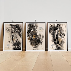 Gladiator II Movie Poster, Classic Movie Wall Art, Vintage Art Print, Home Decor, Canvas Poster, Gift
