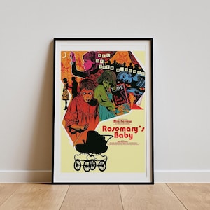 Rosemary's Baby Film Poster, Filmklassiker, Wandkunst, Vintage Kunstdruck, Dekoration, Leinwand Poster, Geschenk
