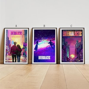 Póster de Entergalactic, arte mural de película clásica, impresión artística vintage, decoración del hogar, póster en lienzo, regalo de Navidad