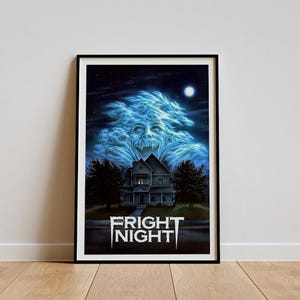 Fright Night (1985) Movie Poster, Classic Movie Wall Art, Vintage Art Print, Home Decor, Canvas Poster, Gift