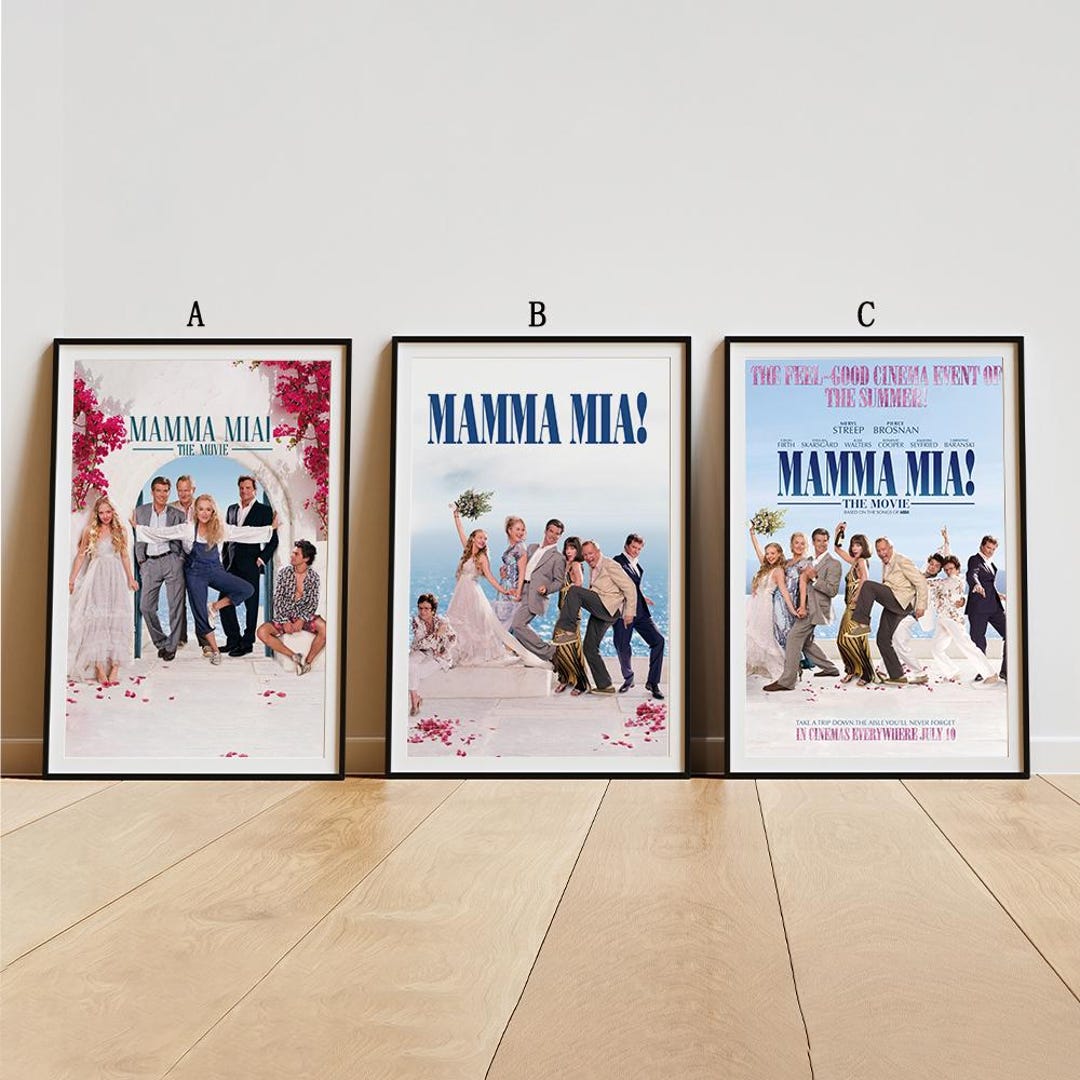 Mamma Mia Movie Poster, Classic Movie Wall Art, Vintage Art Print, Home ...
