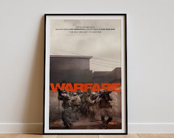 Warfare Movie Poster, Classic Movie Wall Art, Vintage Art Print, Home Decor, Canvas Poster, Christmas Gift