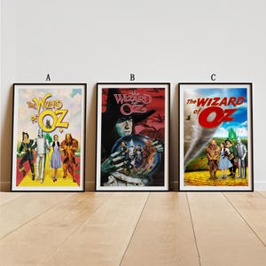 The Wizard of Oz (1939) Movie Poster, Classic Movie Wall Art, Vintage Art Print, Home Decor, Canvas Poster, Christmas Gift