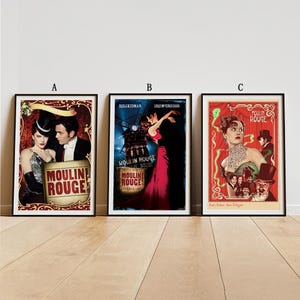 Moulin Rouge! Movie Poster, Classic Movie Wall Art, Vintage Art Print, Home Decor, Canvas Poster, Gift