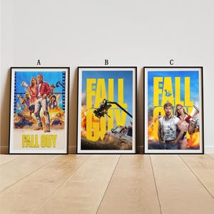 The Fall Guy Movie Poster, Classic Movie Wall Art, Vintage Art Print, Home Decor, Canvas Poster, Gift