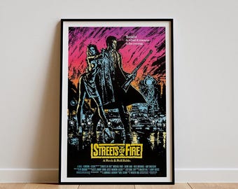 STREETS of FIRE movie poster laminated print - Etsy 日本
