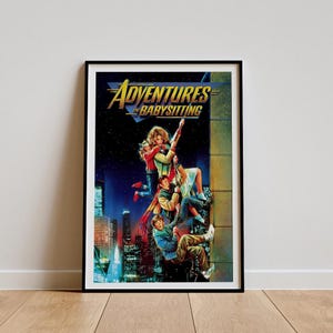 Adventures in Babysitting (1987) Movie Poster, Classic Movie Wall Art, Vintage Art Print, Home Decor, Canvas Poster, Gift