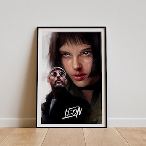 Léon The Professional Movie Poster, Classic Movie Wall Art, Vintage Art Print, Home Decor, Canvas Poster, Gift