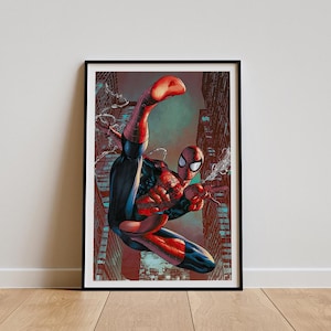 Spider-Man Movie Poster, Classic Movie Wall Art, Vintage Art Print, Home Decor, Canvas Poster, Gift