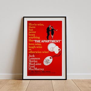 The Apartment (1960) Movie Poster, Classic Movie Wall Art, Vintage Art Print, Home Decor, Canvas Poster, Gift