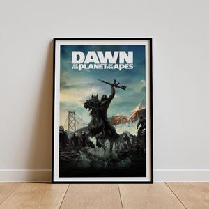 Dawn of the Planet of the Apes Movie Poster, Classic Movie Wall Art, Vintage Art Print, Home Decor, Canvas Poster, Gift