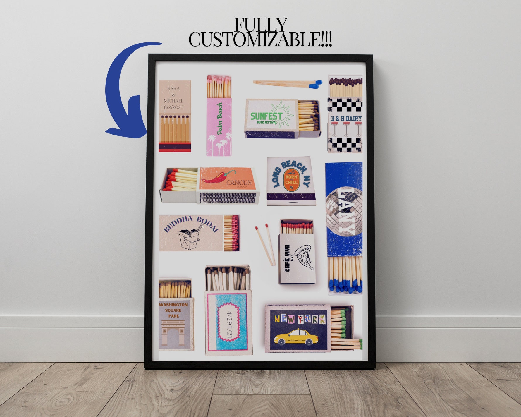 CUSTUM MATCHBOOK PRINT - Etsy