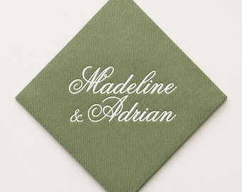 Wedding Cocktail Napkins, Custom Wedding Napkins, Wedding Bar Decor, Wedding Decor, Engagement Party, Reception Decor, Cocktail Hour