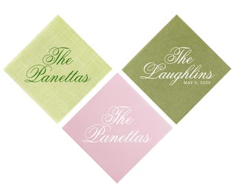 Wedding Cocktail Napkins | Custom Wedding Napkins | Wedding Bar Decor | Wedding Decor | Engagement Party | Reception Decor | Cocktail Hour