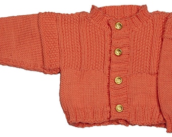 Baby Chestnut Hill Guernsey Cardigan - Knitting Pattern PDF Sweater Textured Gansey