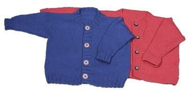 Easy Child's Cardigan Knitting Pattern PDF image 1