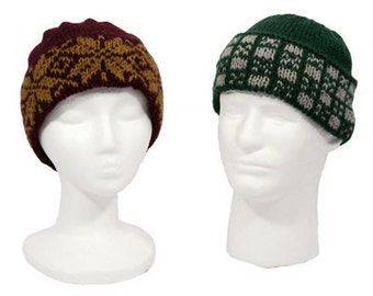 Easy Colorwork Fair Isle Hats - Knitting Pattern PDF