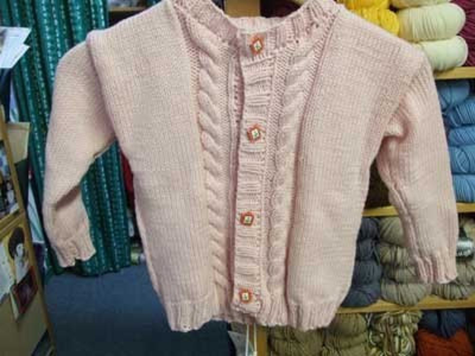 Easy Child's Cable Cardigan Knitting Pattern PDF Etsy