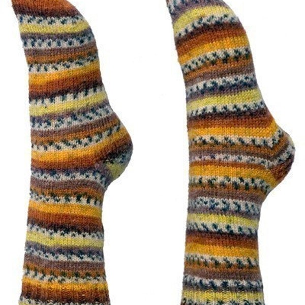 Easy Toe Up Socks - Knitting Pattern PDF