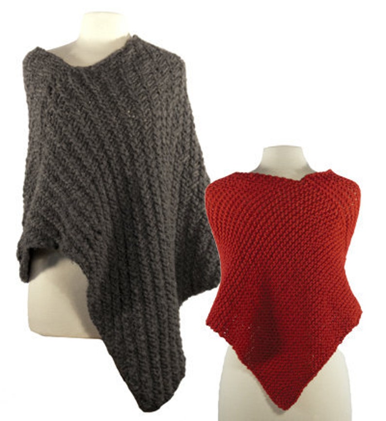 Easy Wrap Poncho Knitting Pattern PDF - for Adults or Kids - Etsy