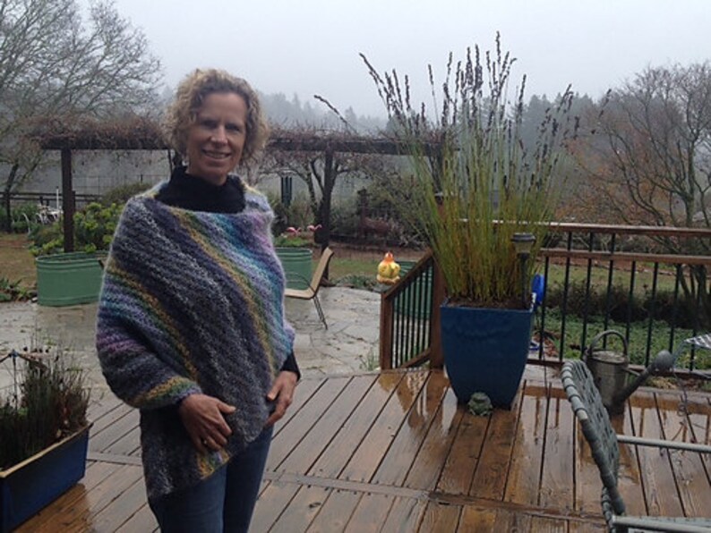 Easy Wrap Poncho Knitting Pattern PDF - for Adults or Kids - Etsy
